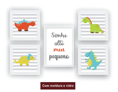 Quadros Infantis Dinossauros e Frase - comprar online