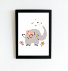 Quadro Infantil Elefante - Ateliê Ana Ávila