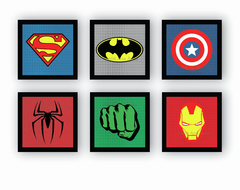 Quadros Super Heróis Símbolos