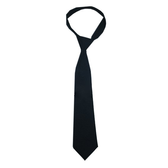 Corbata lisa color negro - Uniformes del Mar - MDQ