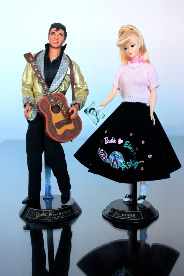 Elvis on sale and barbie