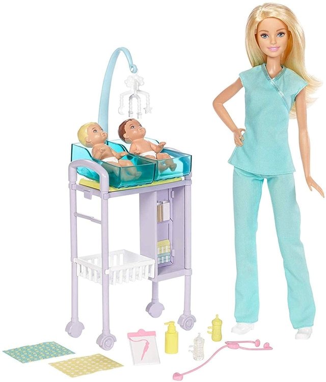 Barbie careers baby doctor sales barbie doll and playset