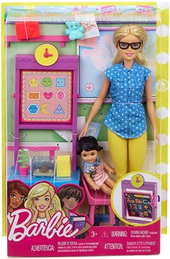 Barbie Teacher/Professora Playset Loira - Career doll - loja online