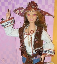 Peace & Love 70's Barbie doll na internet