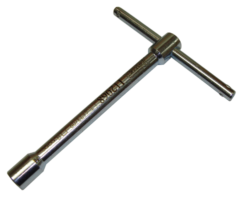 Chave T curta (140mm) com soquete fixo quadrado de 8 mm para acoplamento do câmbio do Gol , Parati