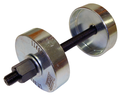 Instalador avulso da bucha bipartida em aço da suspensão traseira do Santana (complento p/ ferramentas 114002)