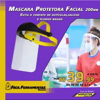 MASCARA PROTETORA FACIAL ARTOCH 200mm