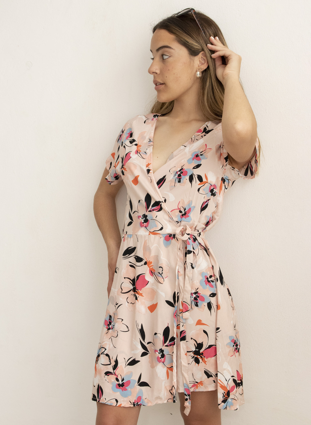 Vestido Cruzado Poplin Estampado ERIN 2723