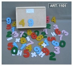 Números de madera x 49 piezas Art. N° 1101