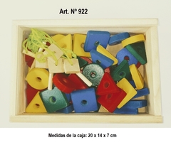 Enhebrado de figuras geométricas x 48 piezas