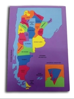 Encaje mapa de Argentina