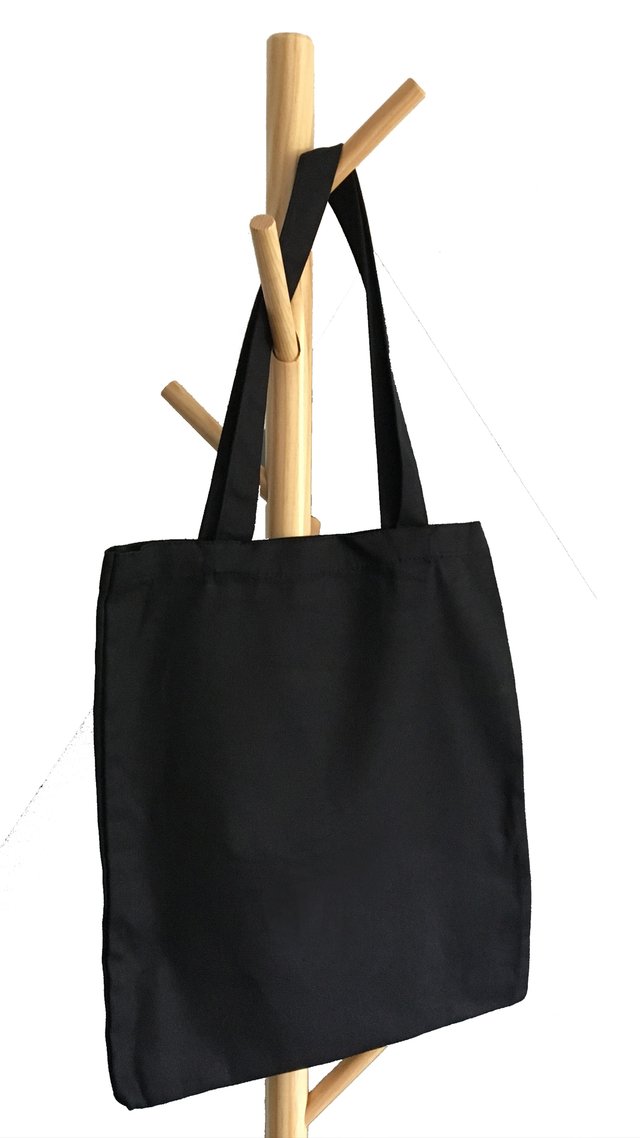 Loxato Tote Bag Negra - Bolsa Tela Negra - Bolsa de Algodón 100% - Tote Bag  Tela - Bolso