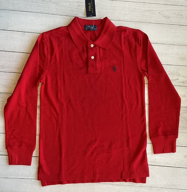 Camisa Polo Ralph Lauren Original Azul e Amarela Infantil