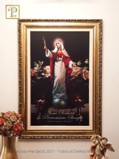 Quadro de Nossa Senhora do Preciosíssimo Sangue e das Criancinhas Abortadas (63x90cm)