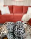 esferas de resina 10cm - set 3 unidades