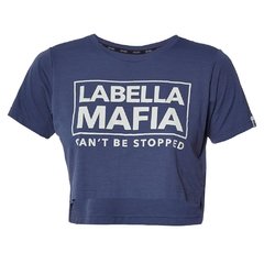 Blusa Cropped Can't be Stoped LaBellaMafia - Azul Marinho (Feminino) - comprar online