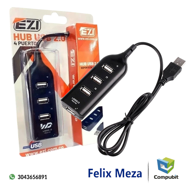 Hub Usb 3.0 Multiplicador 4 Puertos Pc Notebook Transparente