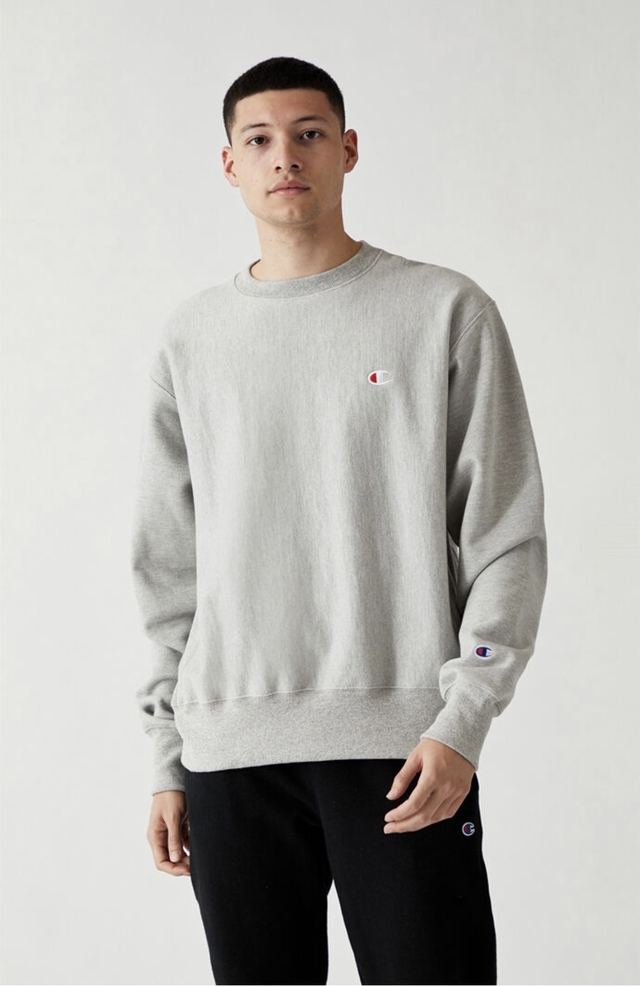 Champion reverse weave outlet grey crew neck sweatshirt