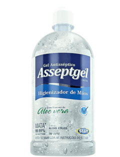Álcool em gel antisséptico 420gr Asseptgel Start Quimica PT 1 UN