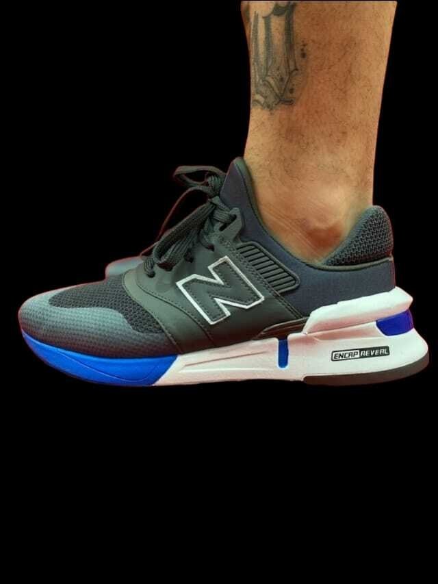 New balance 997 cinza e sale azul