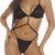 Body Fio Dental Rendado Preto | SSTYLE - Lingerie