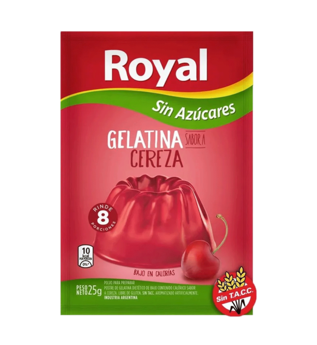  Royal - Gelatina sin azúcar, sabor cereza, 0.32 onzas