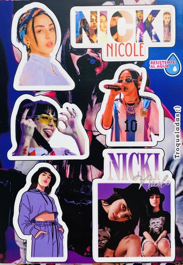 Stickers Autoadhesivos Nicki Nicole Deco Bazar