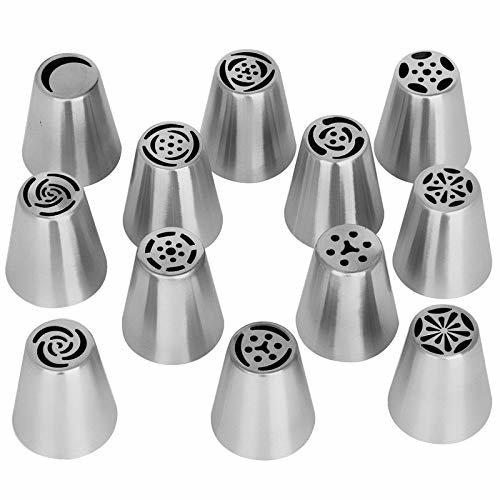 Bico Russo 8 Pçs Jogo Para Confeitar Bolos Tortas E Doces - R$ 32,37