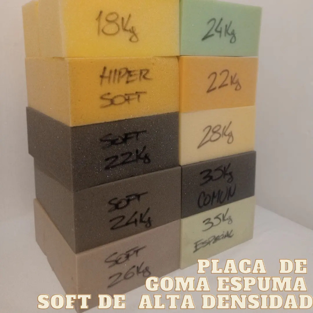 Placa Goma Espuma Alta Densidad 22kgs A Medida Ref: 80x45x10