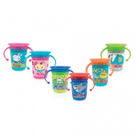 Nuby Vaso 360 WONDER con asas 240ml rojo 