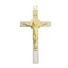 Crucifixo de parede São Bento - Dourado 17,5cm