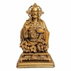 Imagem de Sagrado Coração de Jesus Busto em Mármore com Pintura em Bronze - 22 cm