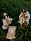 Presépio em Gesso - trio São José , Maria, menino Jesus
