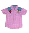Camisa manga corta cuadrille rosa - Talle 24 meses