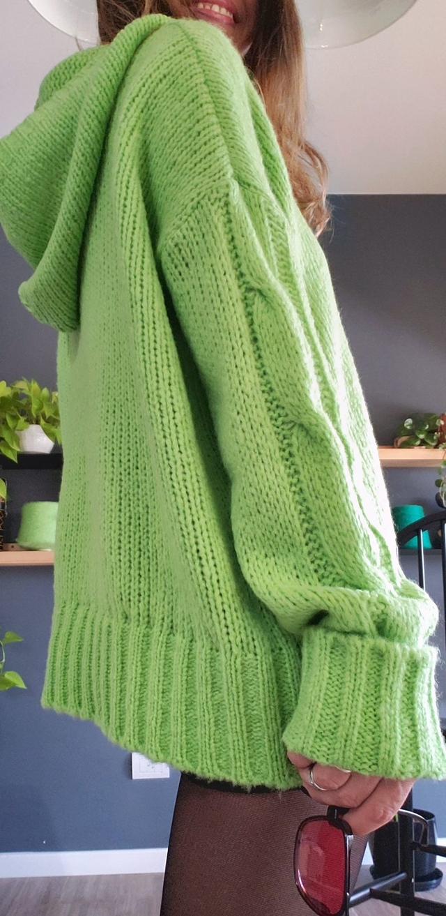 Sweater buzo C SPIDE Verde manzana