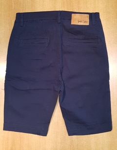 Bermudas Corte Chino Slim High Azul - comprar online