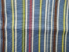 Retalho de Tecido Tricoline Estampado listras azul amarelo branco vermelho 35x35cm - cod 7846