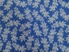 Tecido Tricoline Estampado fundo azul royal com ramos branco 10cm x 1,50m - cod 7841