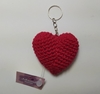 Chaveiro amigurumi coração vermelho - cod 9300