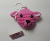 Chaveiro amigurumi urso rosa - cod 9299