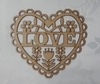 Coração de MDF corte a laser Love vazado 15cm - cod 9229 - comprar online