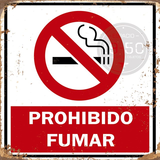 Señal de Prohibido Fumar 20x30 cm.