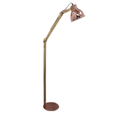 Lámpara de pie madera/metal - E27