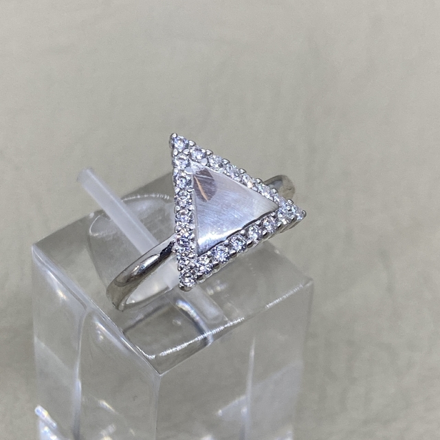 Anillo triangulo plata hot sale