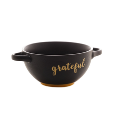 bowl de cerâmica preto grateful