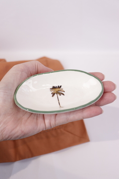prato mini coqueiro porcelana água de côco casa na internet
