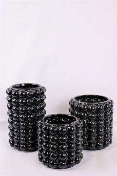 vaso decorativo cerâmica de bolinhas dots - comprar online