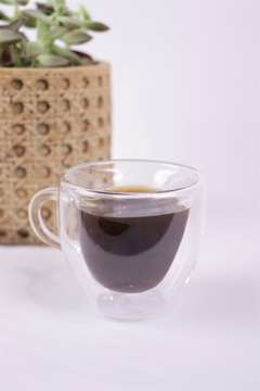 xícara cafezinho em vidro duplo borossilicato coração - comprar online