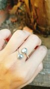 anel concha em prata envelhecida