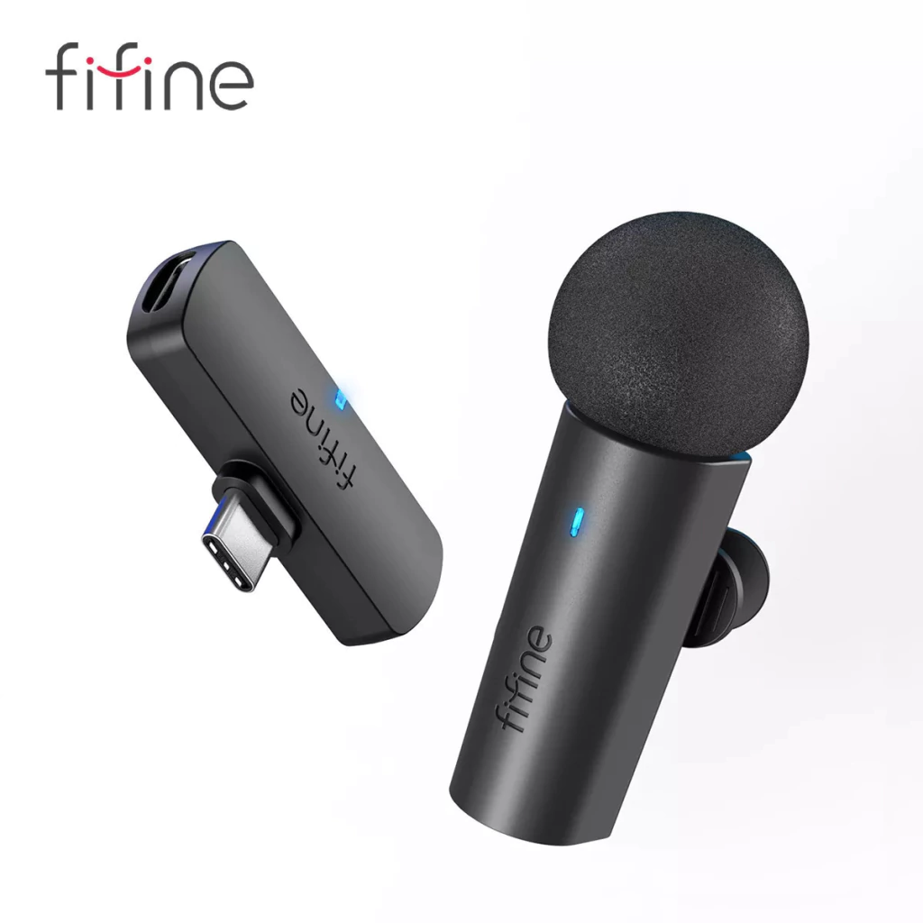 Fifine M6 Microfone S/fio Lapela Para Celular Android 2.4g